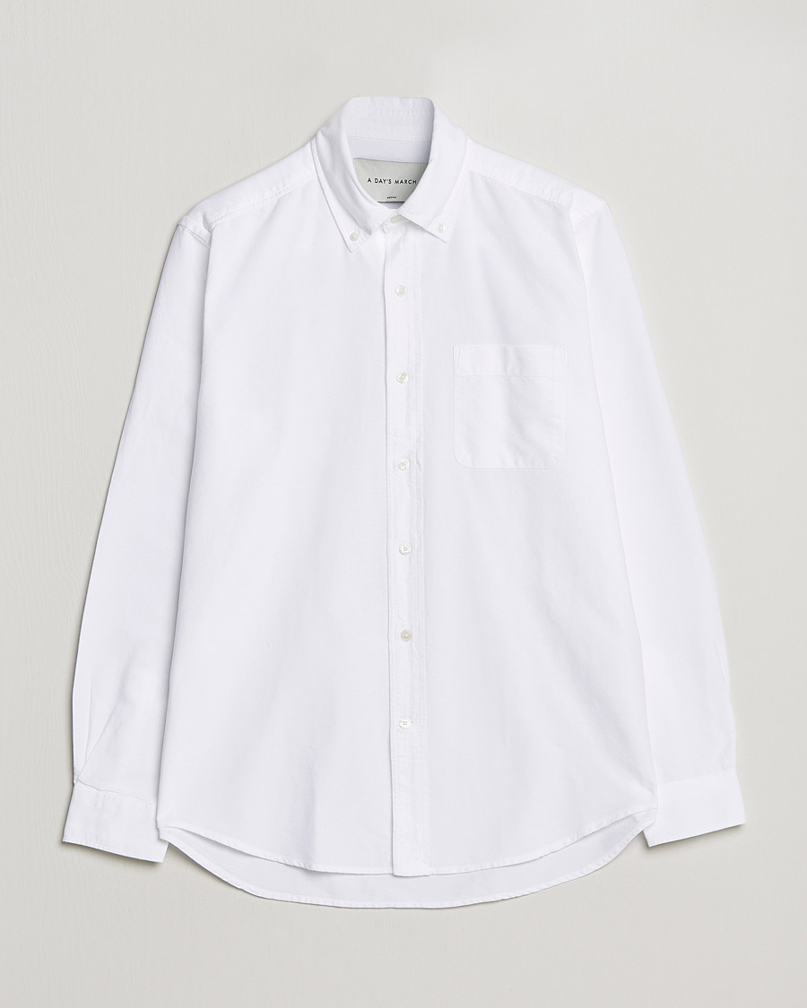 Herren | Hemden | A Day's March | Moorgate Dyed Oxford Shirt White