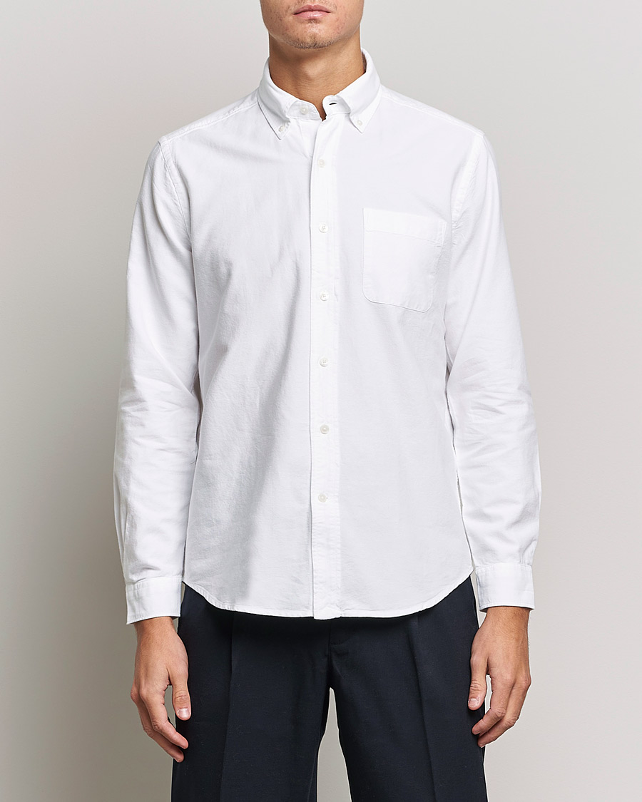 Herren | Kategorie | A Day's March | Moorgate Dyed Oxford Shirt White