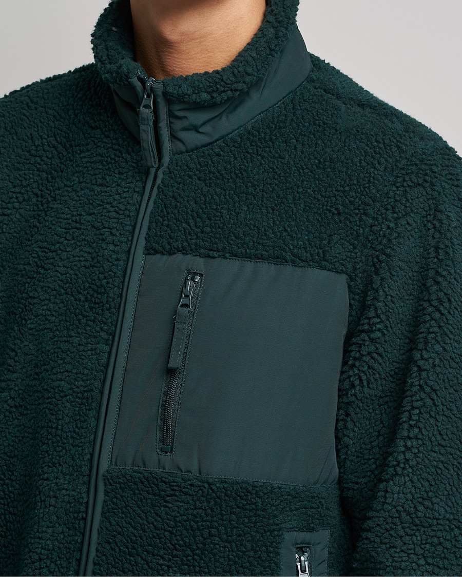 Herren | Pullover | A Day's March | Granån Recycled Fleece Jacket Bottle Green
