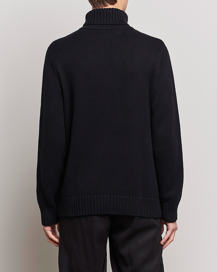Herren | Pullover | A Day's March | Forres Cotton/Cashmere Rollneck Black