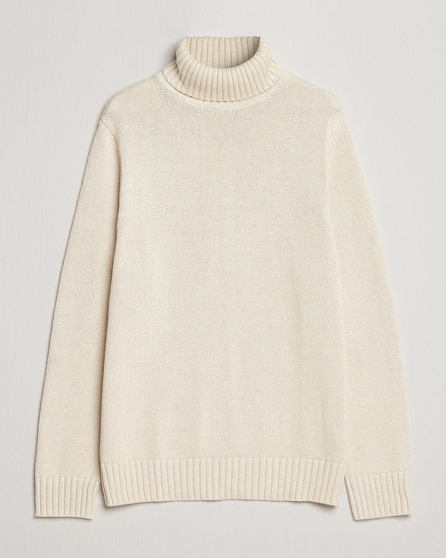 Herren | Pullover | A Day's March | Forres Cotton/Cashmere Rollneck Off White
