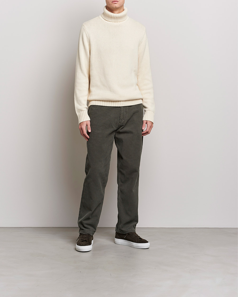 Herren | Pullover | A Day's March | Forres Cotton/Cashmere Rollneck Off White
