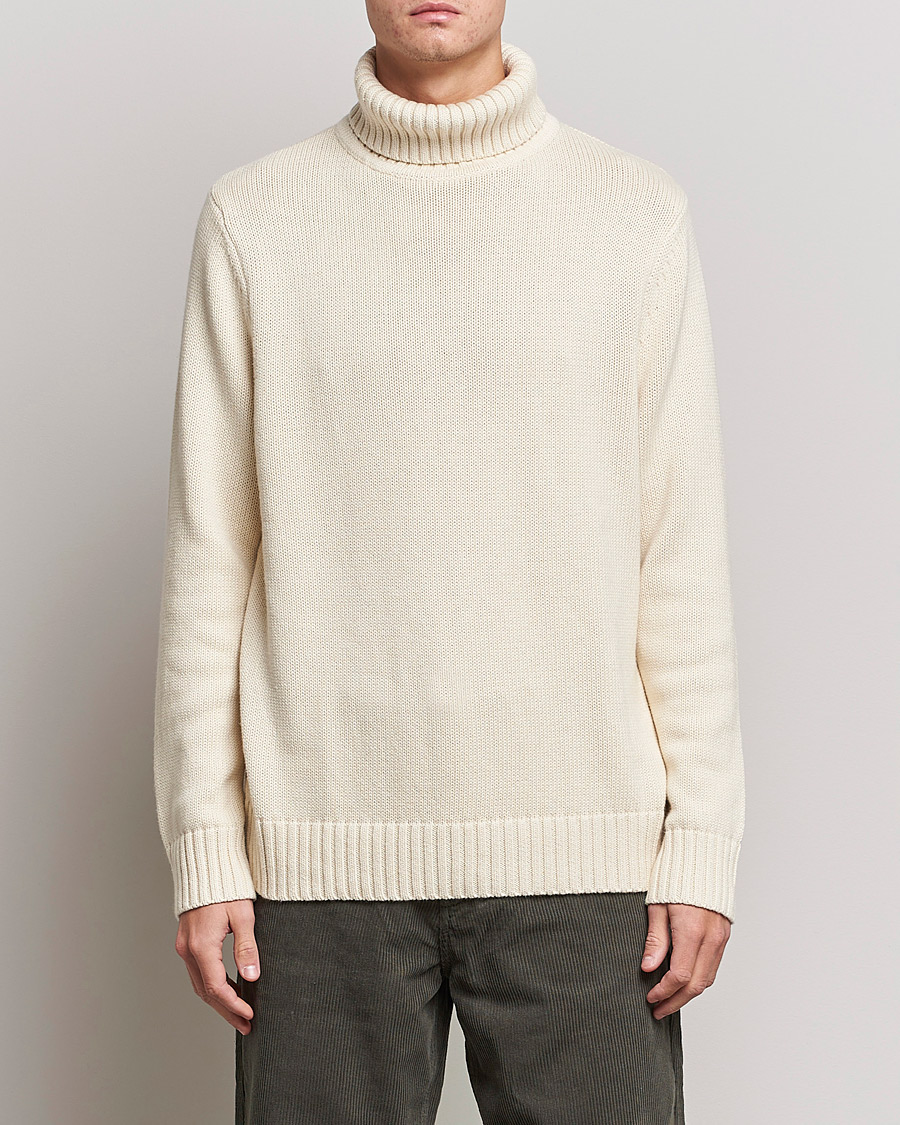 Herren | Pullover | A Day's March | Forres Cotton/Cashmere Rollneck Off White