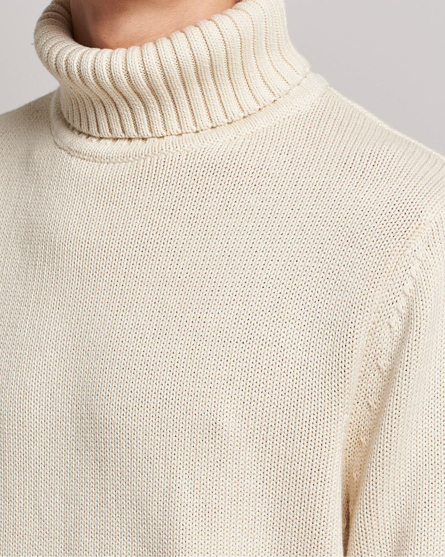 Herren | Pullover | A Day's March | Forres Cotton/Cashmere Rollneck Off White