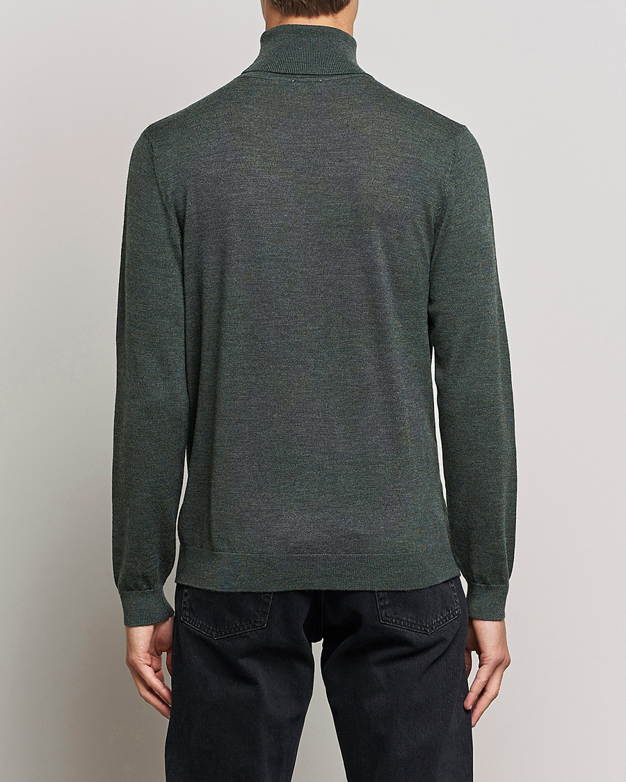 Herren | Pullover | A Day's March | Nela Merino Rollneck Moss Melange