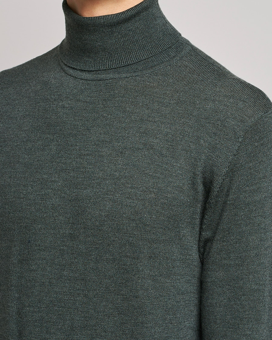 Herren | Pullover | A Day's March | Nela Merino Rollneck Moss Melange