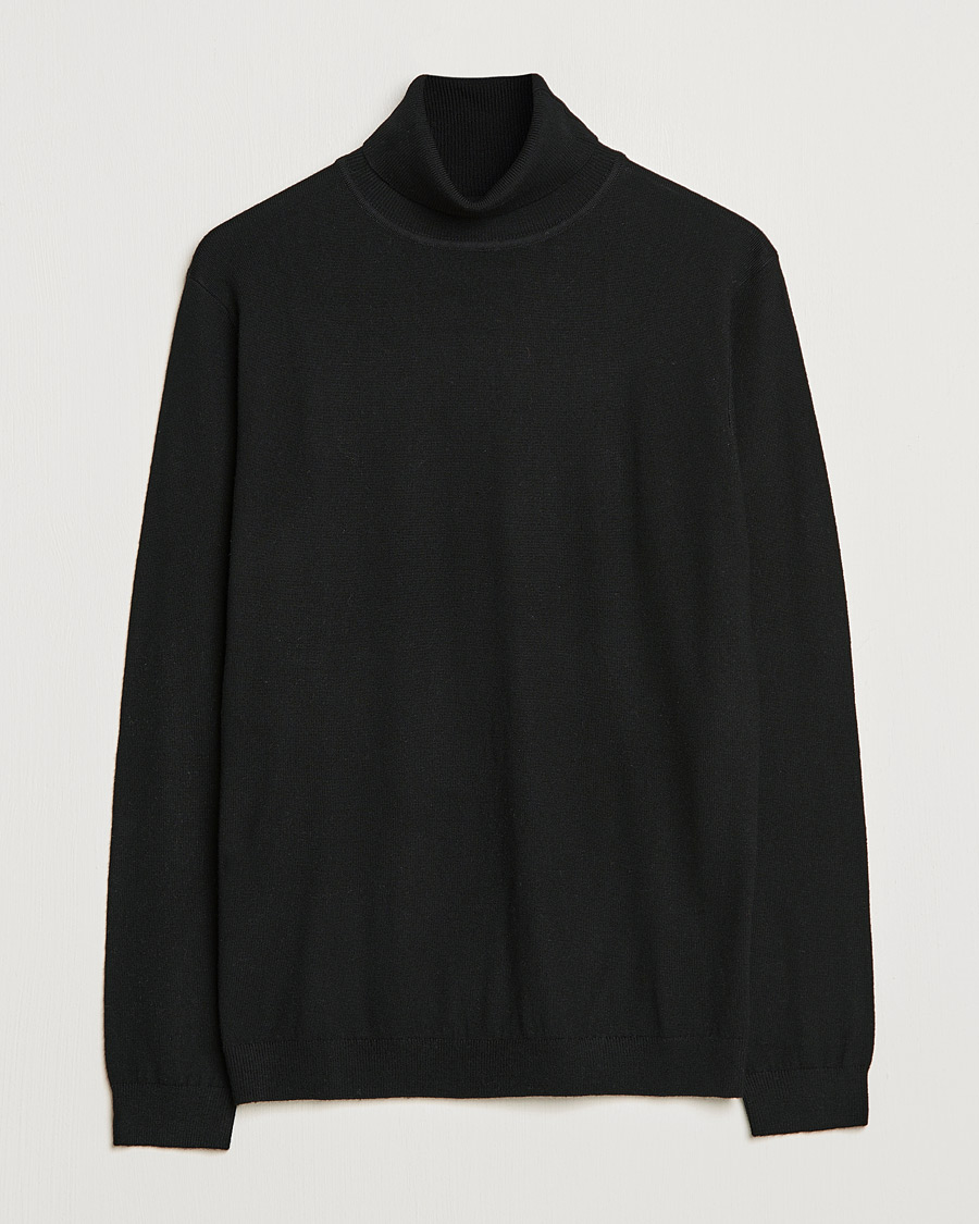 Herren | Pullover | A Day's March | Nela Merino Rollneck Black