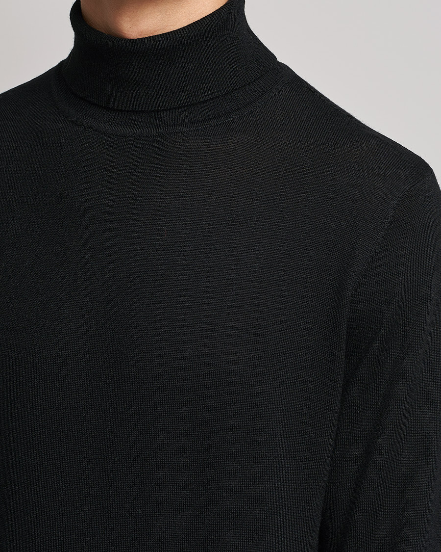 Herren | Pullover | A Day's March | Nela Merino Rollneck Black
