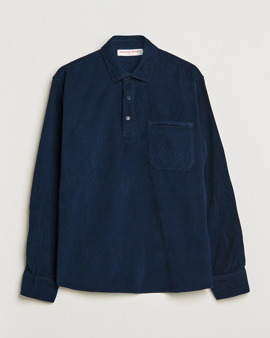 Herren | Hemden | Orlebar Brown | Shanklin Cord Popover Shirt Midnight Navy