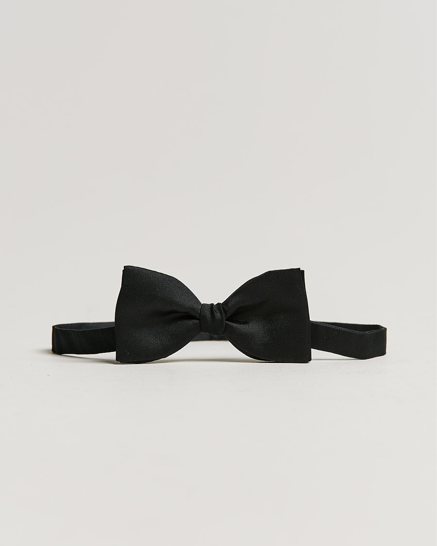 Herren | Fliegen | Stenströms | Pre-Tied Silk Bow Tie Black