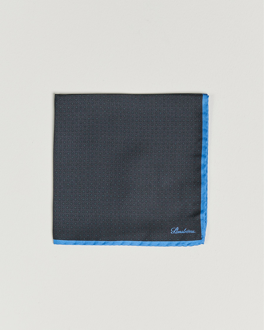 Herren | Einstecktücher | Stenströms | Silk Handkerchief Dark Grey
