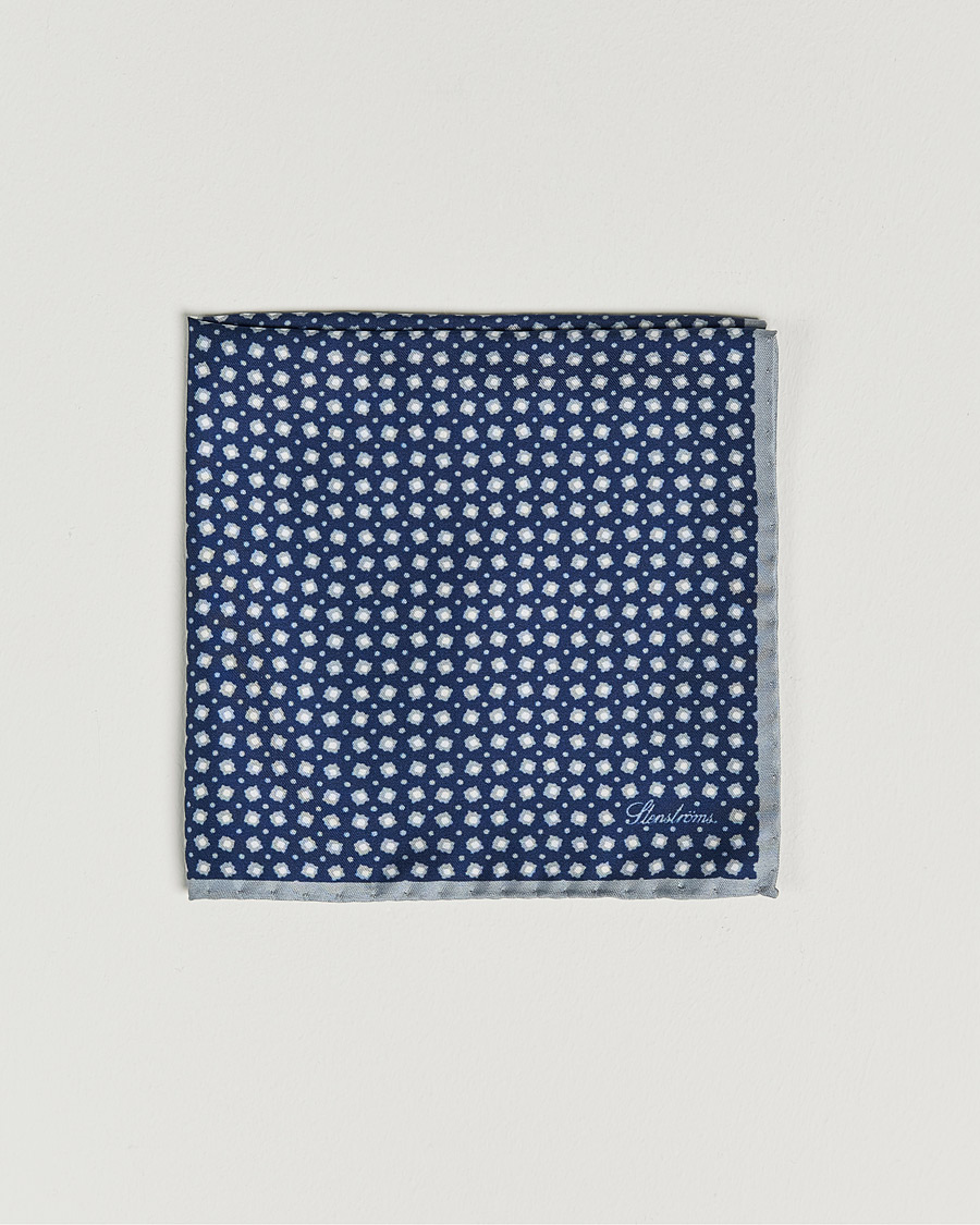Herren | Einstecktücher | Stenströms | Silk Handkerchief Navy