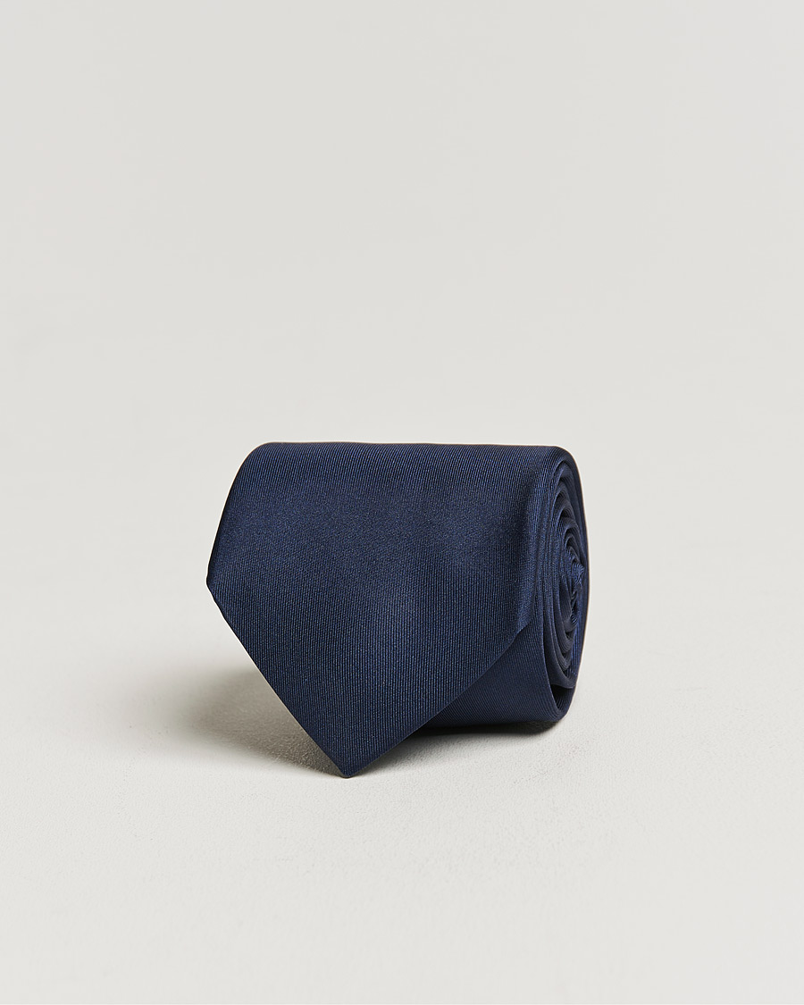 Herren | Krawatten | Stenströms | Silk Tie Plain Navy