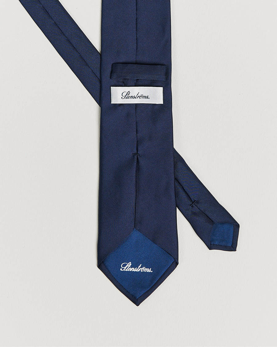 Herren | Krawatten | Stenströms | Silk Tie Plain Navy