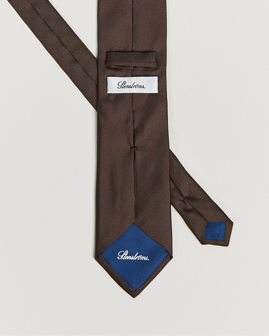 Herren | Krawatten | Stenströms | Silk Tie Brown