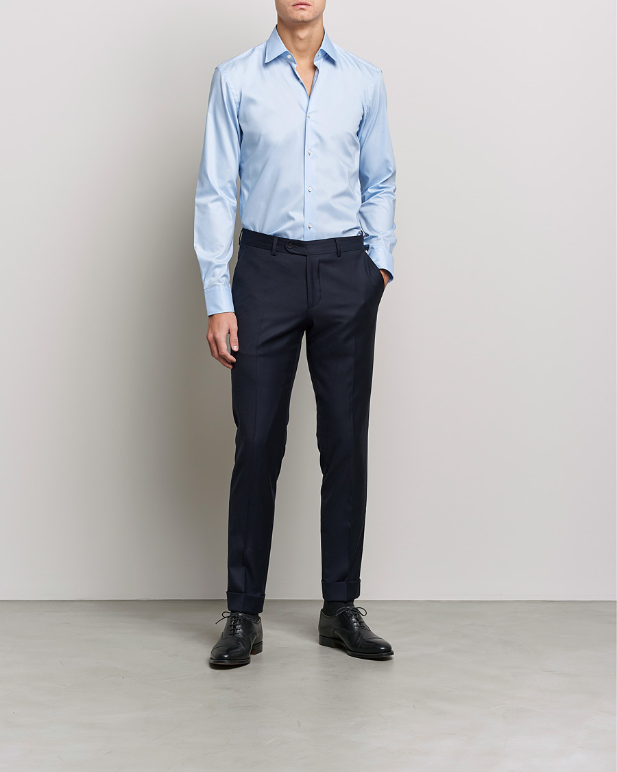 Herren | Businesshemden | BOSS BLACK | Hank Slim Fit Shirt Light Blue