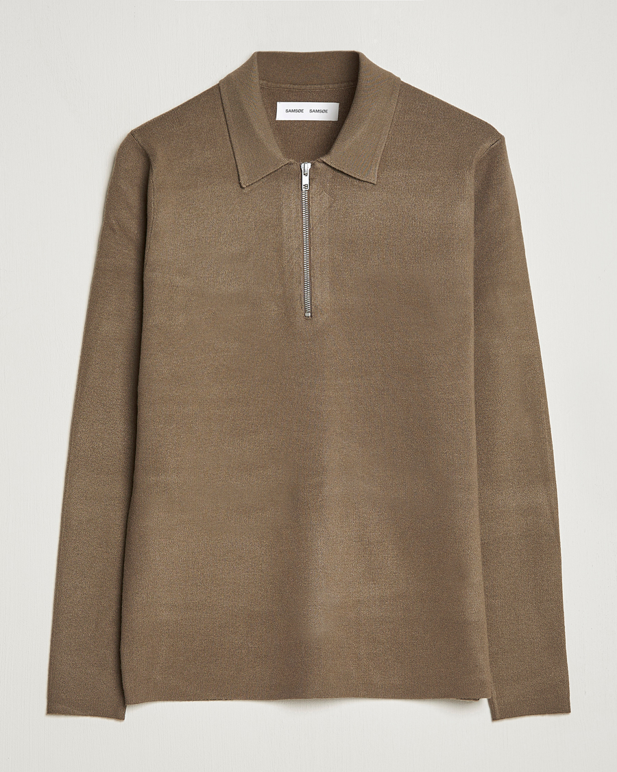 Herren | Pullover | Samsøe Samsøe | Samsøe & Samsøe Guna Half Zip Stone Grey