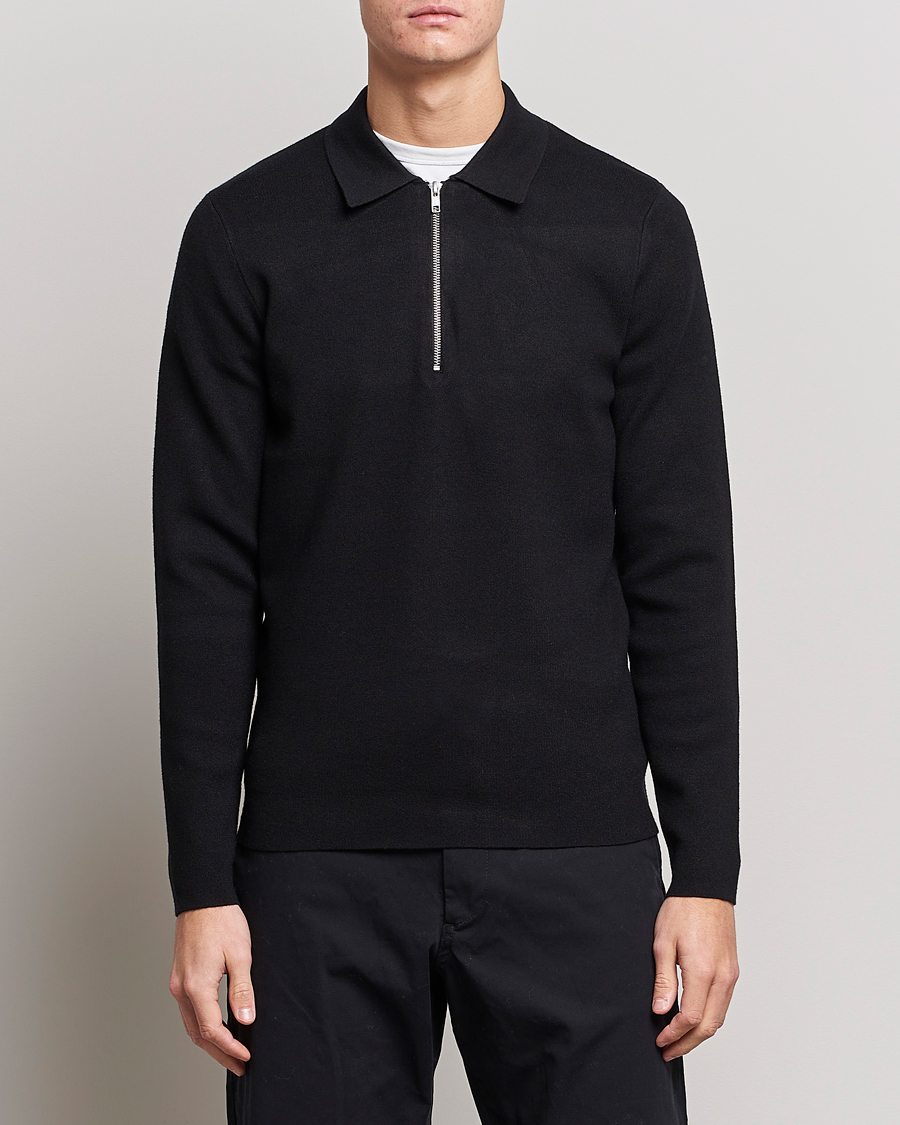 Herren | Pullover | Samsøe Samsøe | Samsøe & Samsøe Guna Half Zip Black