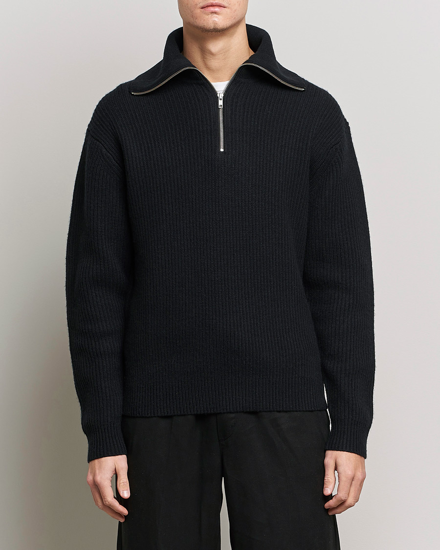 Herren | Pullover | Samsøe Samsøe | Samsøe & Samsøe Logan Zip Turtle Neck Black