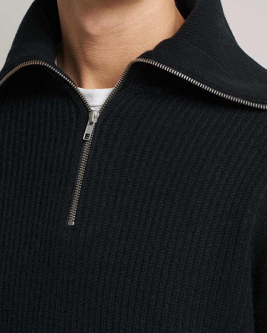 Herren | Pullover | Samsøe Samsøe | Samsøe & Samsøe Logan Zip Turtle Neck Black