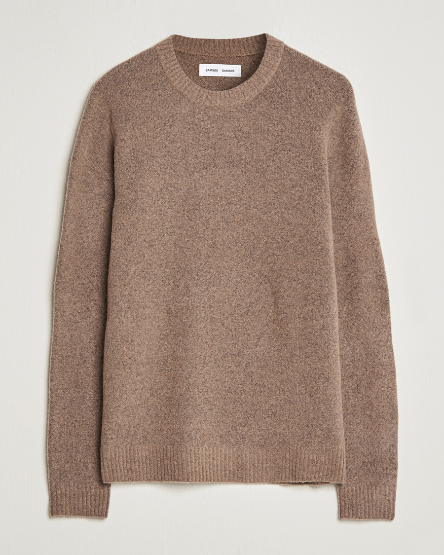 Herren | Pullover | Samsøe Samsøe | Samsøe & Samsøe Butler Yak Crew Neck Stone Grey