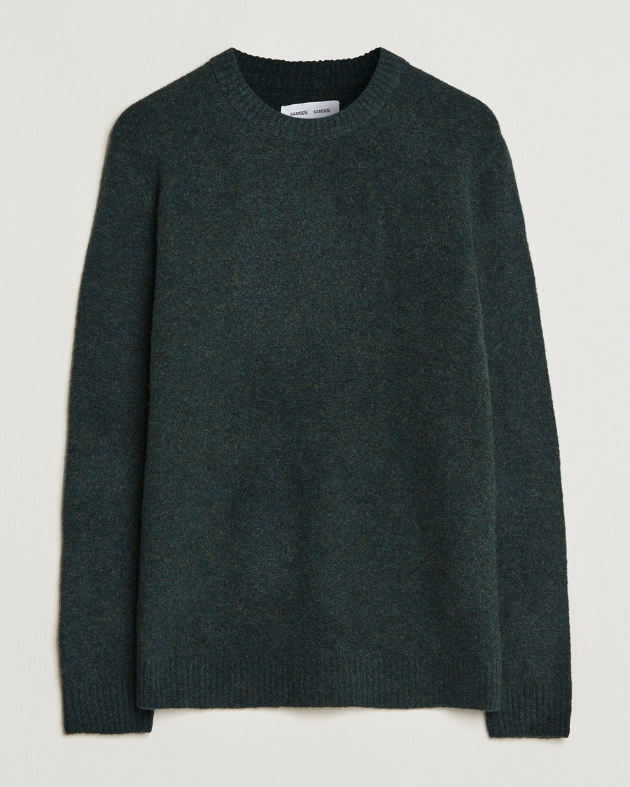Herren | Pullover | Samsøe Samsøe | Samsøe & Samsøe Butler Yak Crew Neck Rain Forest