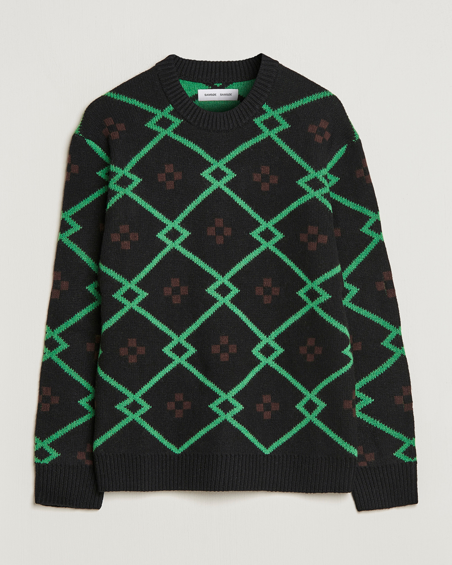 Herren | Pullover | Samsøe Samsøe | Samsøe & Samsøe Seren Wool Crew Neck Medium Green