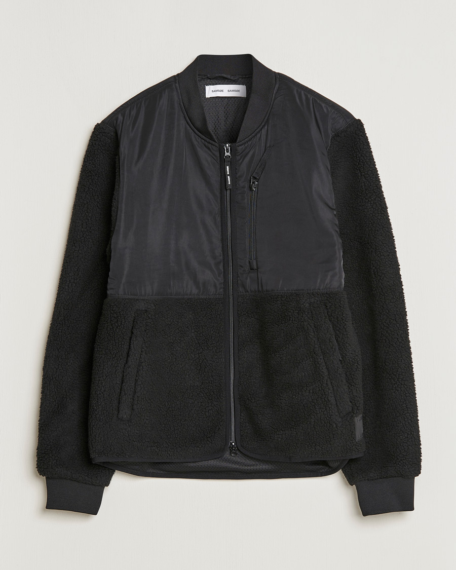 Herren | Pullover | Samsøe Samsøe | Samsøe & Samsøe Rasmus Fleece Full Zip Black