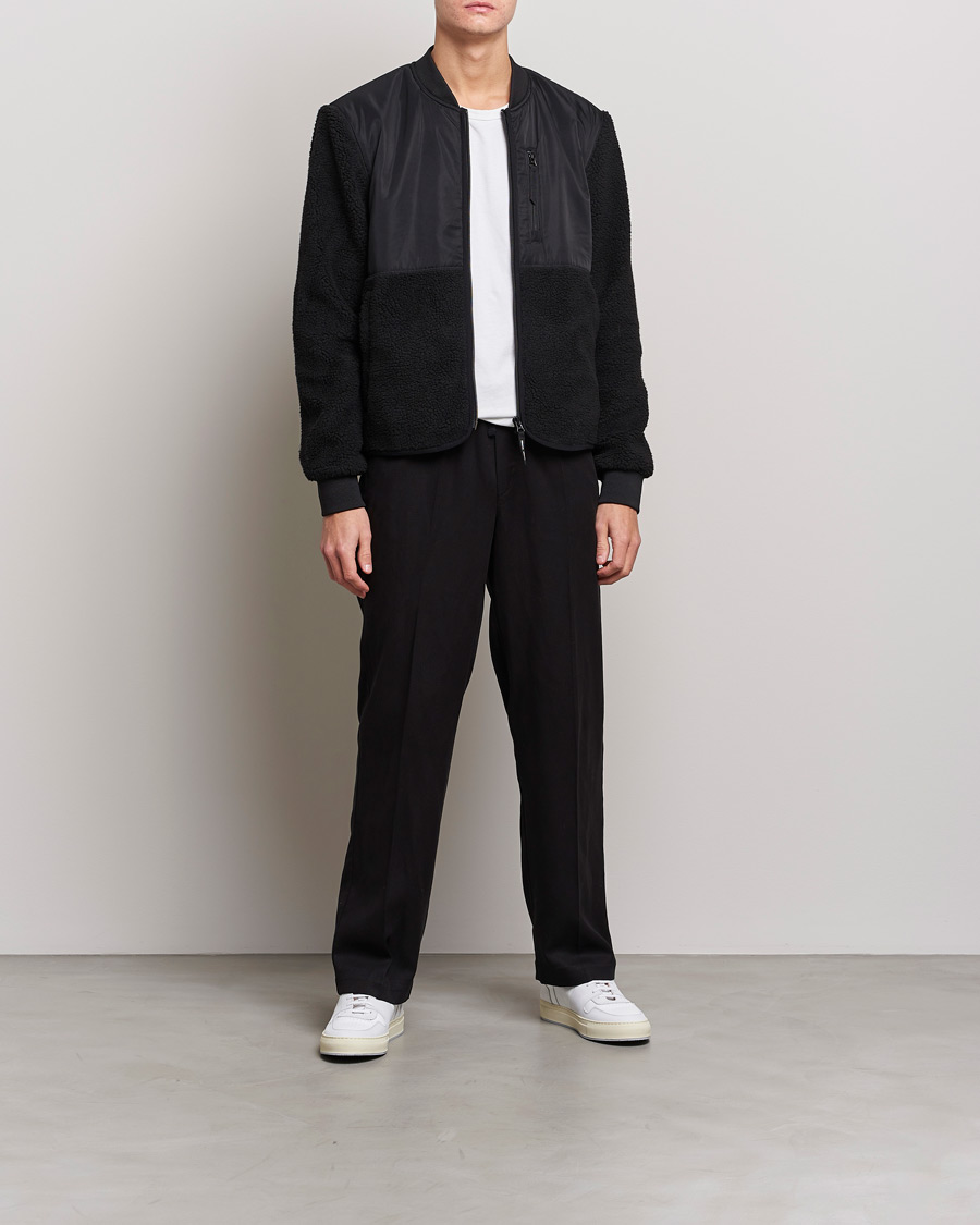 Herren | Pullover | Samsøe Samsøe | Samsøe & Samsøe Rasmus Fleece Full Zip Black