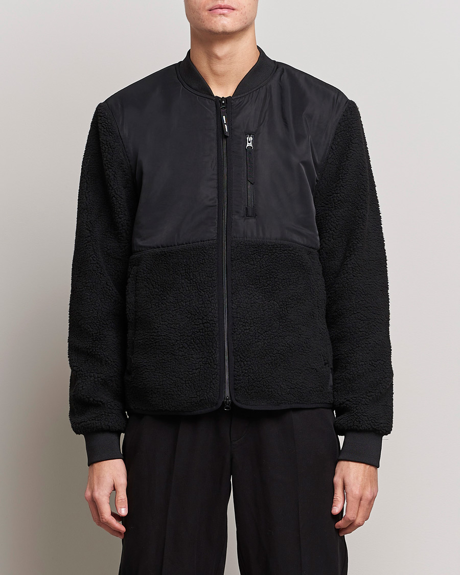 Herren | Pullover | Samsøe Samsøe | Samsøe & Samsøe Rasmus Fleece Full Zip Black