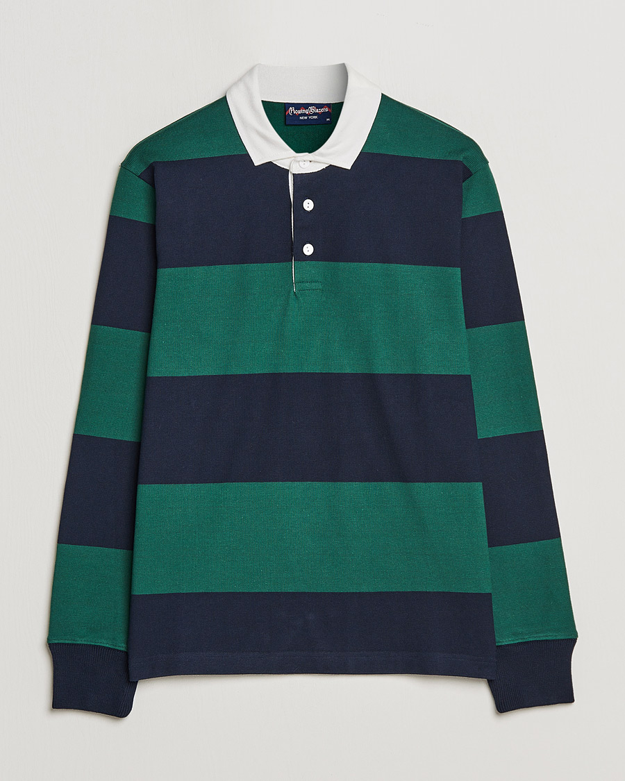 Herren | Pullover | Rowing Blazers | Block Stripe Rugby Hunter Green/Navy