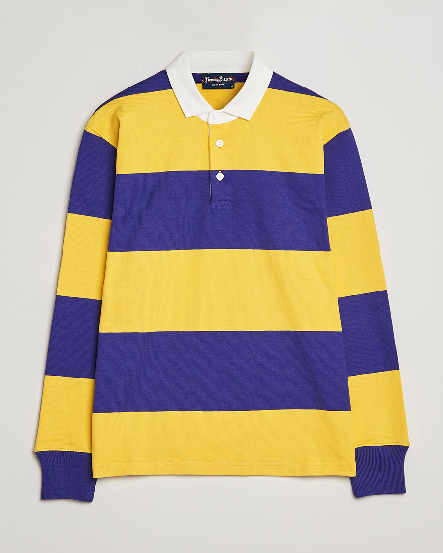 Herren | Pullover | Rowing Blazers | Horizontal Stripe Rugby Gold/Purple
