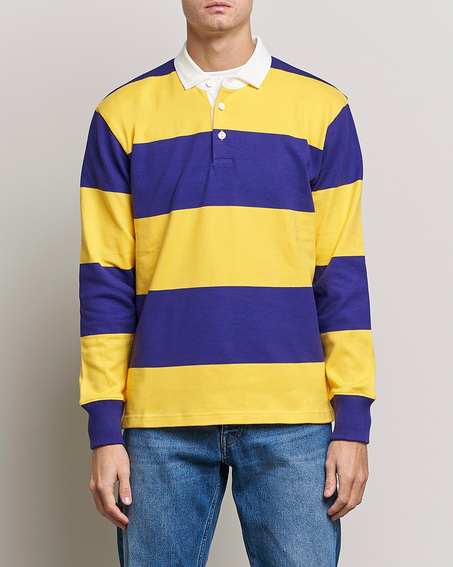 Herren | Pullover | Rowing Blazers | Horizontal Stripe Rugby Gold/Purple
