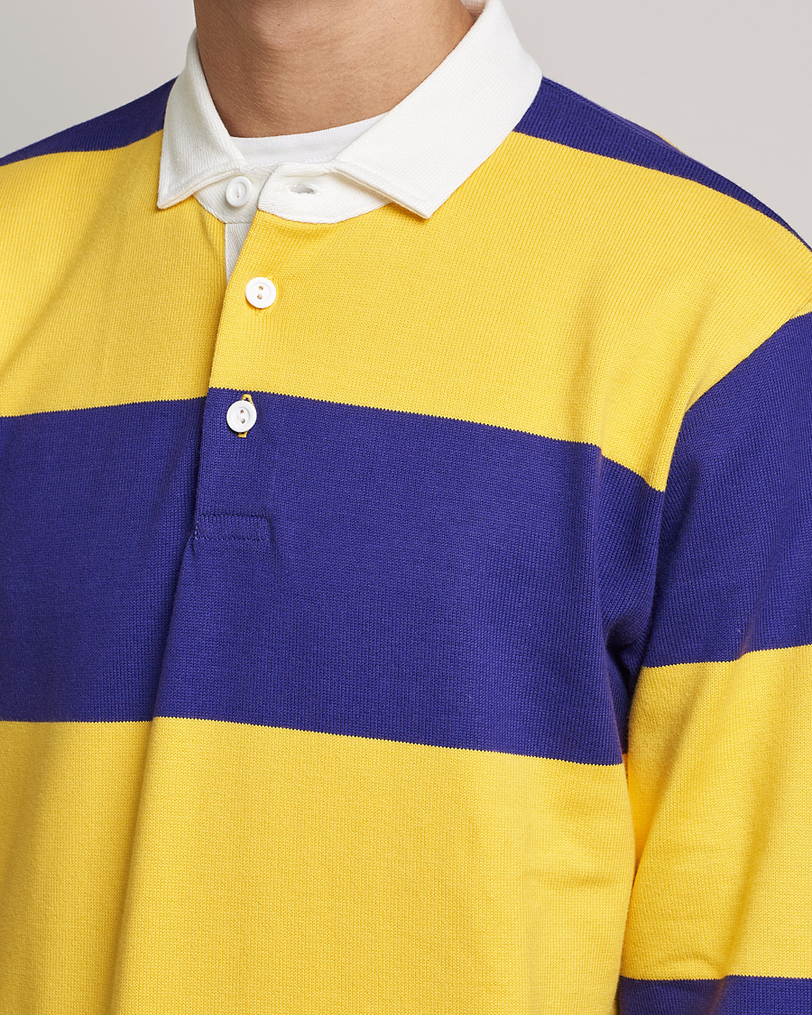 Herren | Pullover | Rowing Blazers | Horizontal Stripe Rugby Gold/Purple