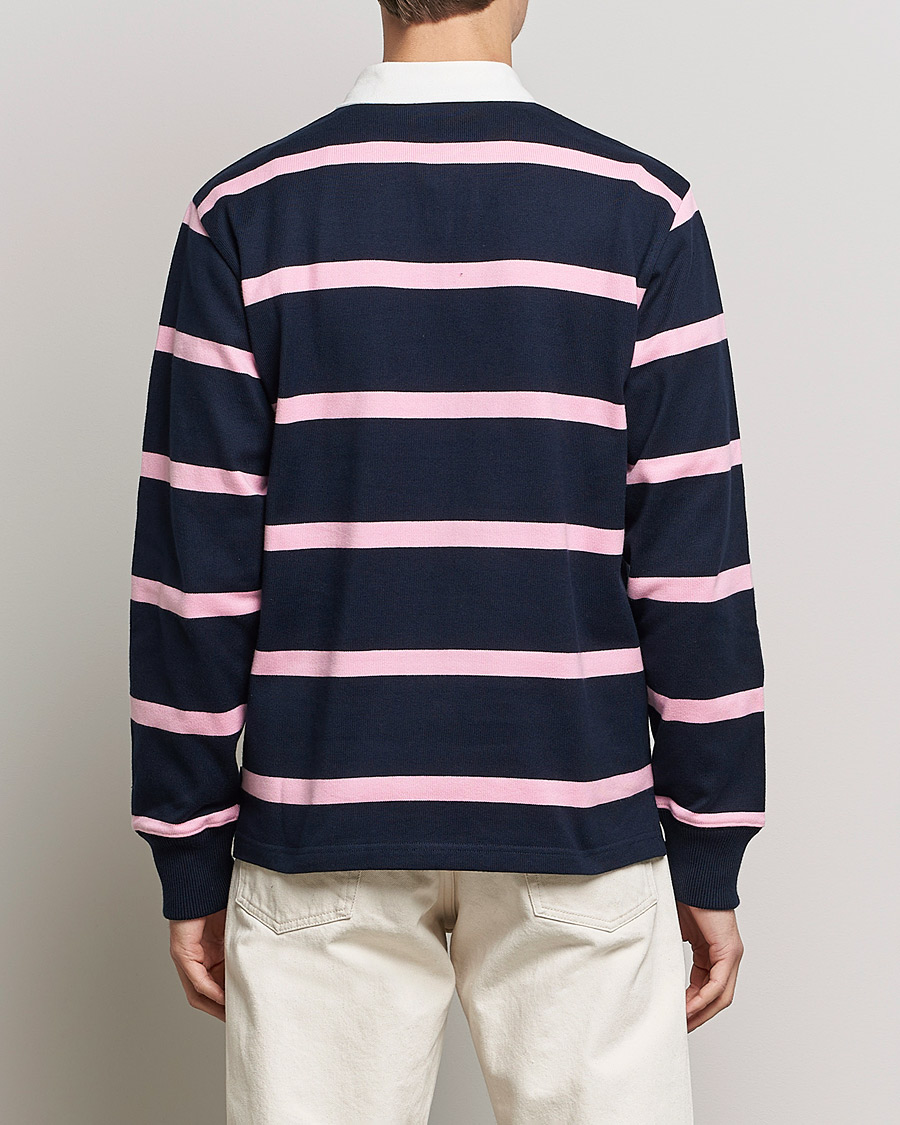 Herren | Pullover | Rowing Blazers | Hockney Stripe Rugby Navy/Pink