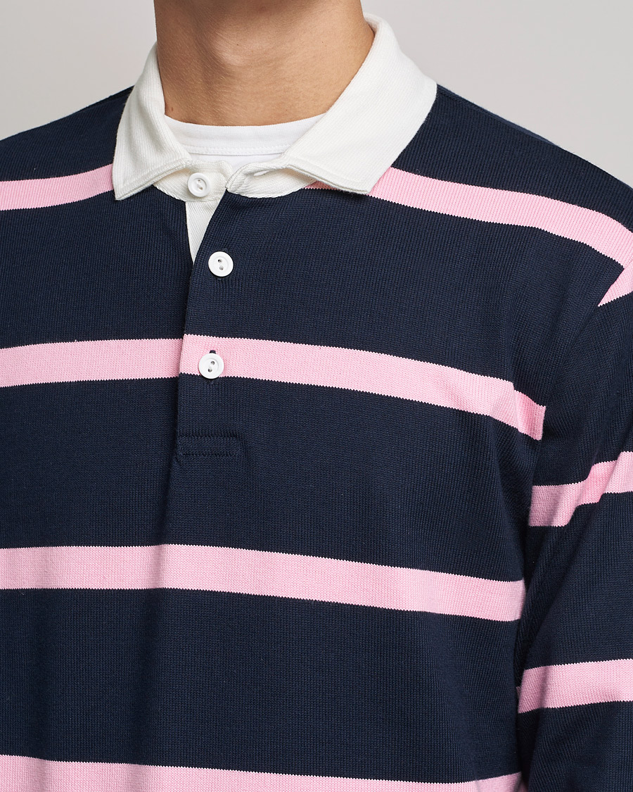 Herren | Pullover | Rowing Blazers | Hockney Stripe Rugby Navy/Pink