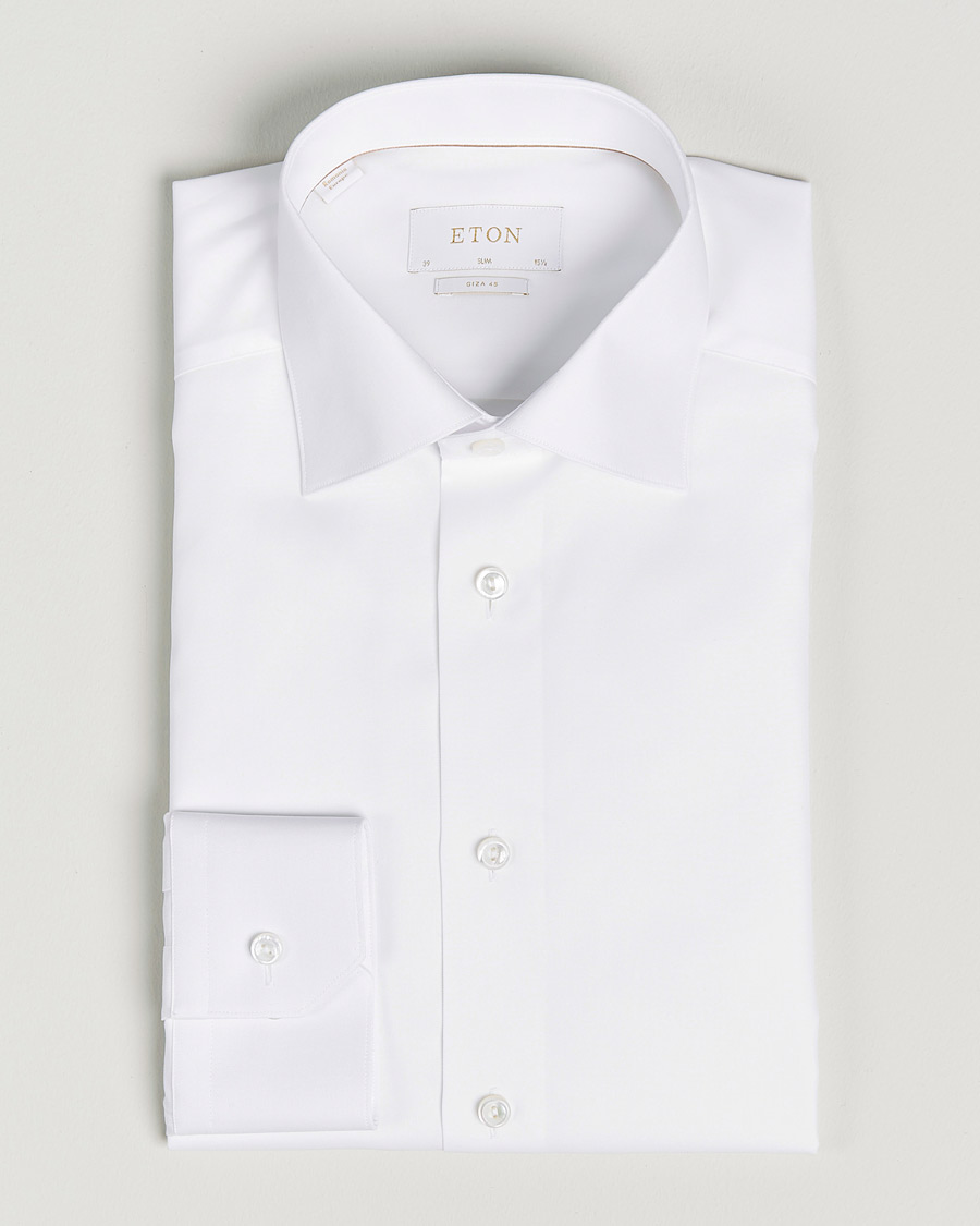 Herren | Hemden | Eton | Giza 45 Cotton Shirt White