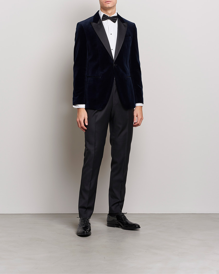 Herren | Sakkos | BOSS BLACK | Hutson Velvet Tuxedo Blazer Dark Blue