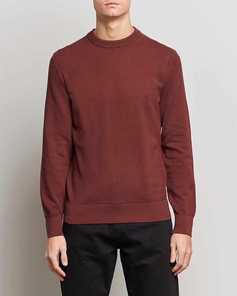 Herren | Pullover | BOSS BLACK | Ecaio Knitted Structured Sweater Medium Brown