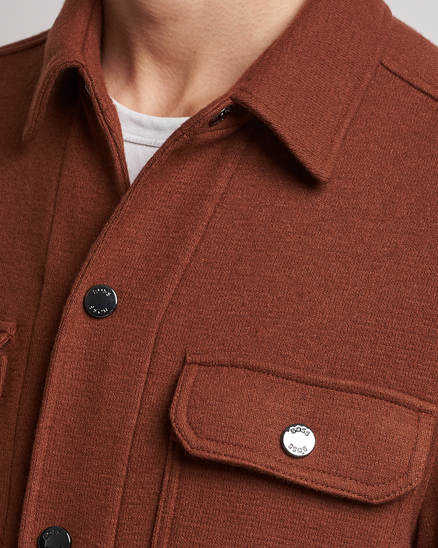 Herren | Hemden | BOSS BLACK | Carper Wool Overshirt Medium Brown