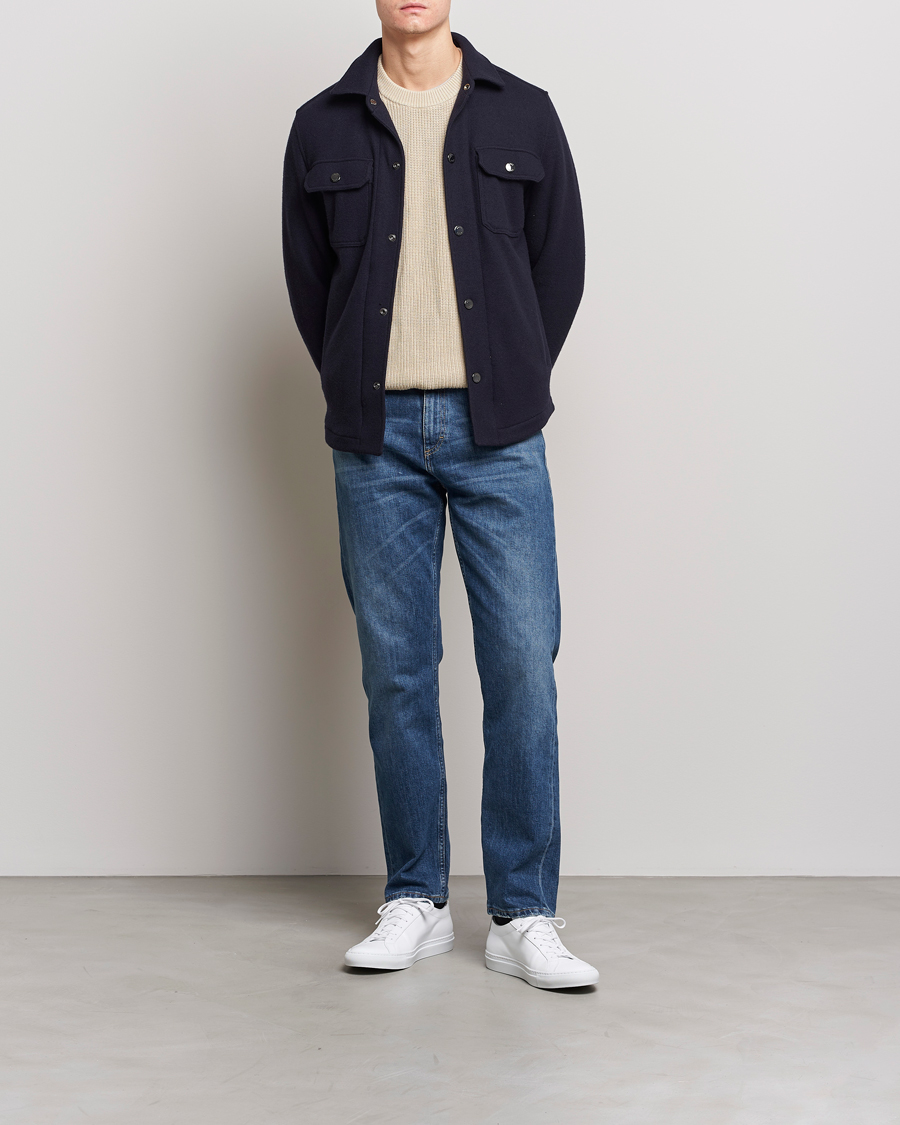 Herren | Hemden | BOSS BLACK | Carper Wool Overshirt Dark Blue