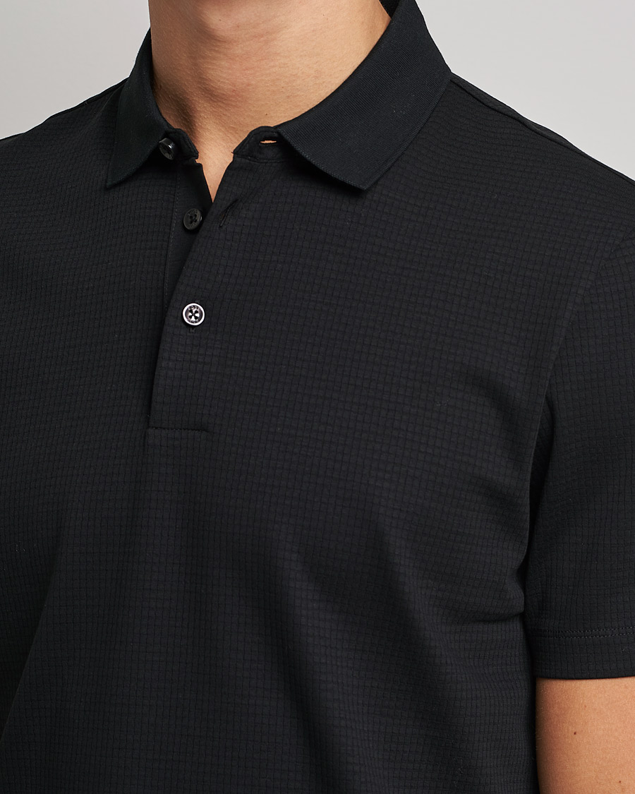 Herren | Poloshirts | BOSS BLACK | Pitton Waffle Polo Black