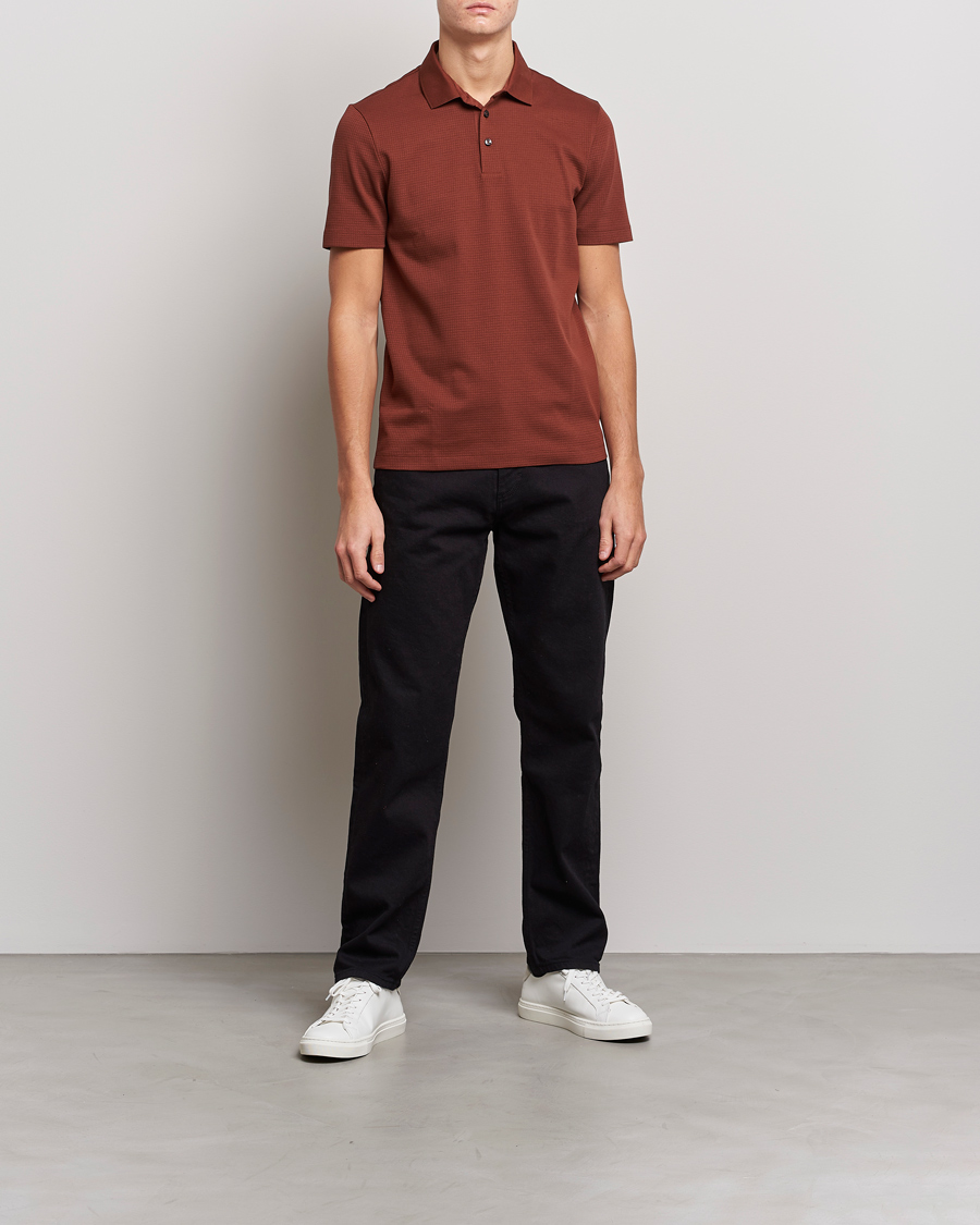 Herren | Poloshirts | BOSS BLACK | Pitton Waffle Polo Medium Brown