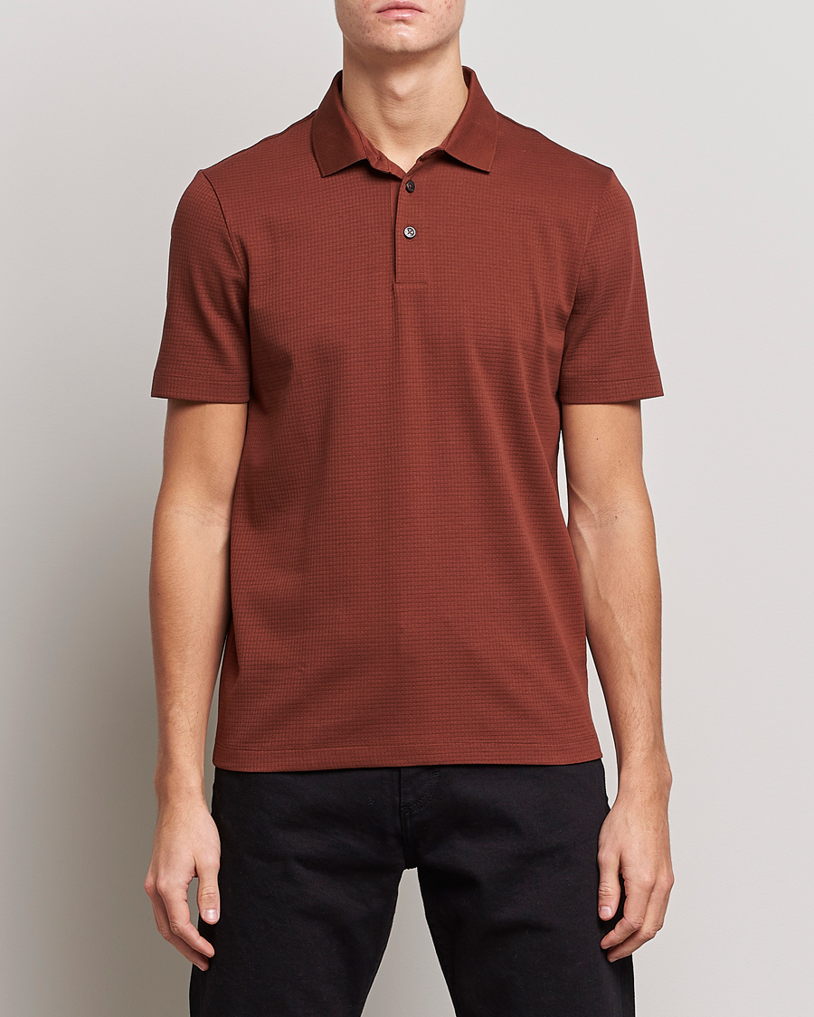 Herren | Poloshirts | BOSS BLACK | Pitton Waffle Polo Medium Brown