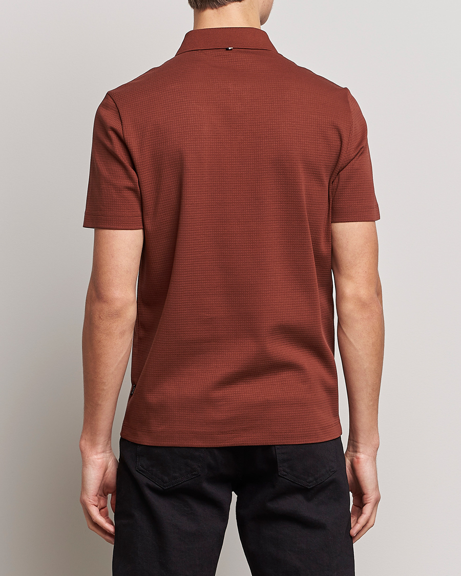 Herren | Poloshirts | BOSS BLACK | Pitton Waffle Polo Medium Brown