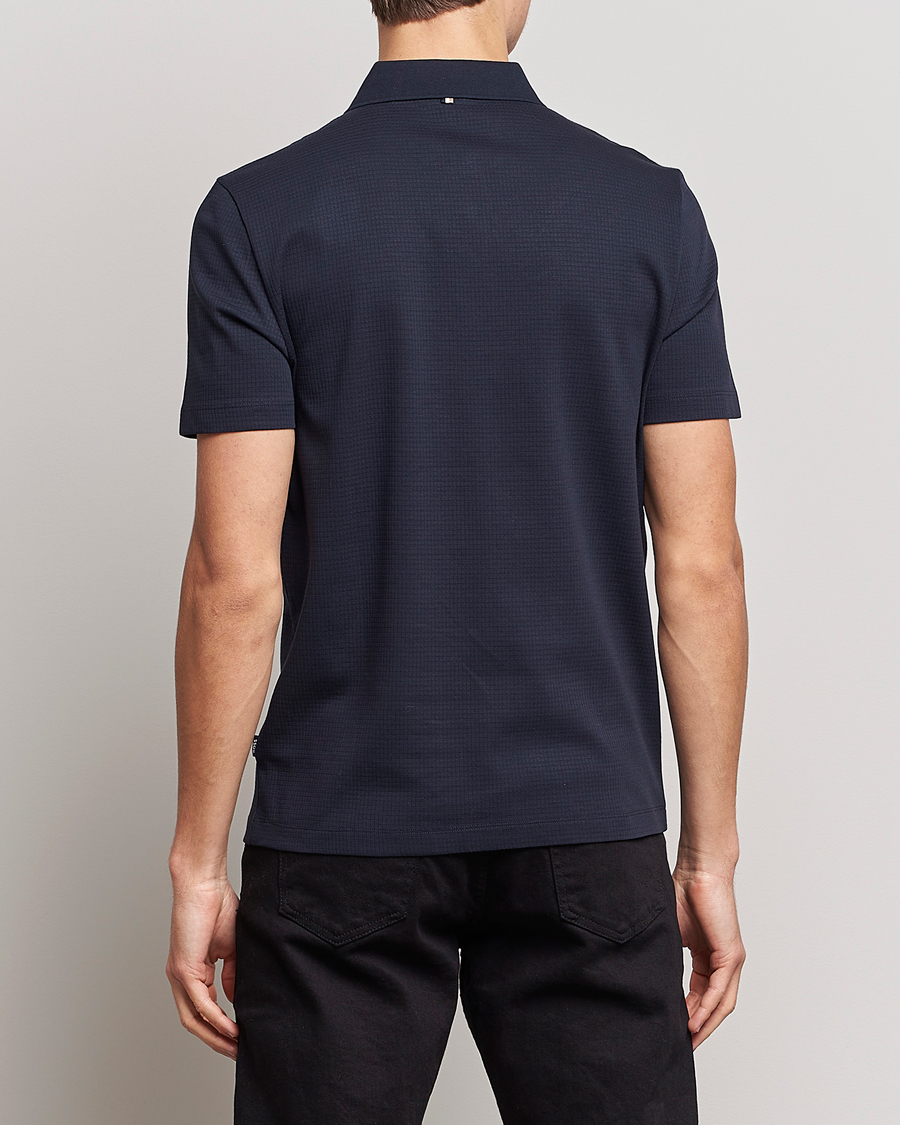 Herren | Poloshirts | BOSS BLACK | Pitton Waffle Polo Dark Blue