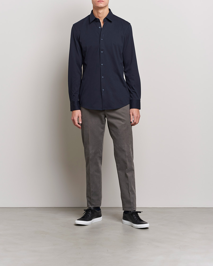 Herren | Hemden | BOSS BLACK | Hank 4-Way Stretch Shirt Dark Blue