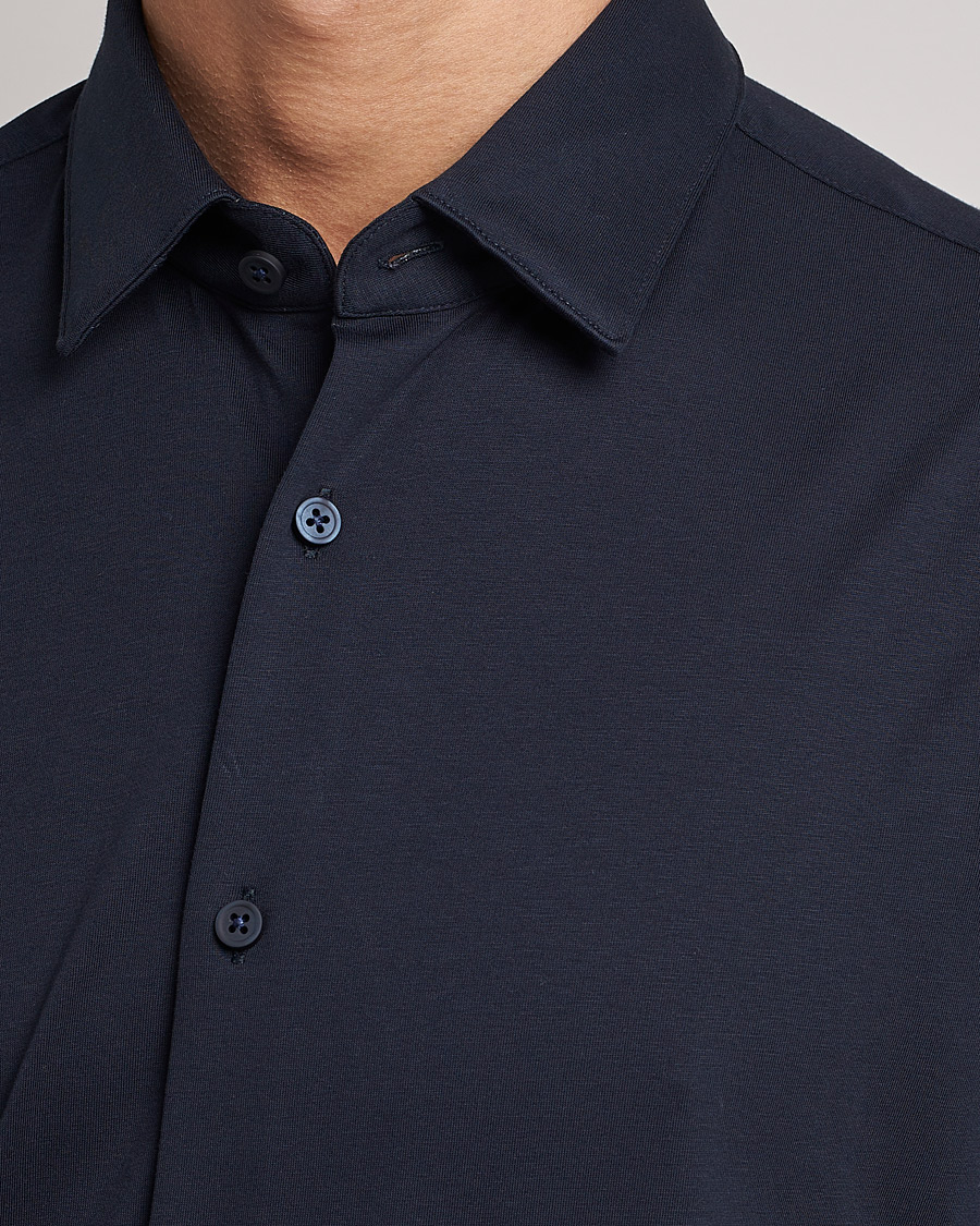 Herren | Hemden | BOSS BLACK | Hank 4-Way Stretch Shirt Dark Blue