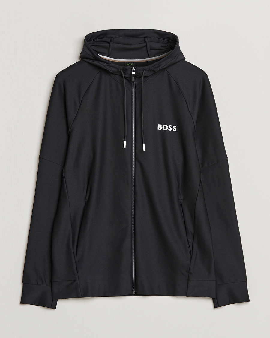 Herren | Pullover | BOSS GREEN | Sixon Full Zip Hoodie Black