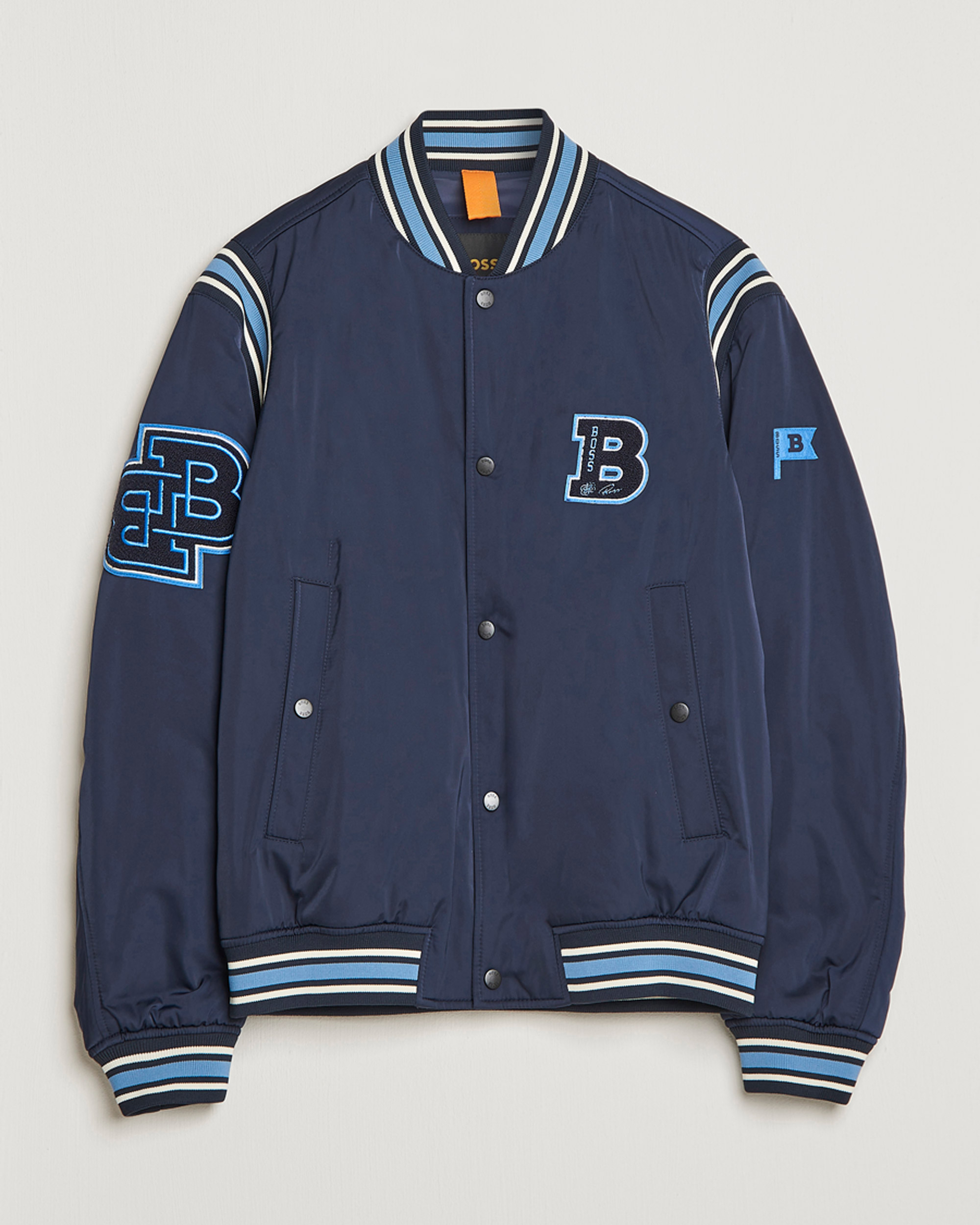 Herren | Jacken | BOSS ORANGE | Oronzo Varsity Bomber Jacket Dark Blue